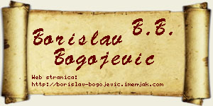Borislav Bogojević vizit kartica